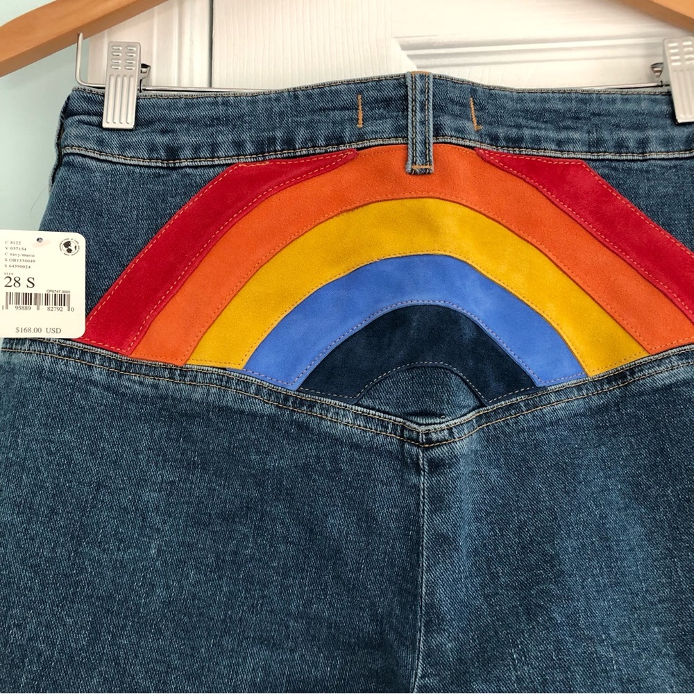 SOLD ON ♏️ NEW Somewhere Over The Rainbow Jeans by Free People - Picture 9 of 10